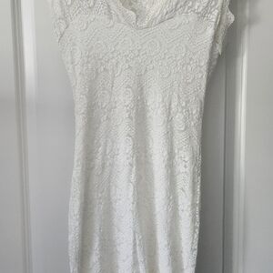 Elegant White Lace Dress